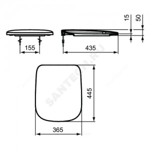 Сиденье для унитаза Esedra дюропласт микролифт Ideal Standard T318101
