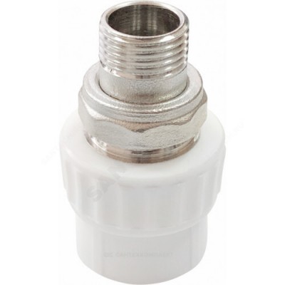 Муфта PP-R комбинированная разъемная белая НР Дн 25х3/4" для радиатора VALFEX 10159025