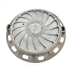 Люк чугун (В) водопроводный Т (тяжелый) круглый (С250) m=98кг h=100мм ГОСТ 3634-2019 ППК