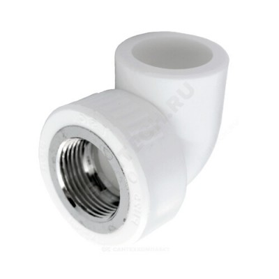 Угольник PP-R комбинированный белый ВР Дн 32х3/4" RTP (РосТурПласт) 10796