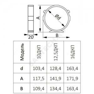 Держатель D100 пластик Эра 10ДКП