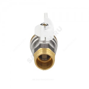 Кран шаровой латунь никель 1105 Standard Ду 15 Ру40 НР полнопроходной бабочка Aquasfera 1105-01