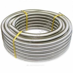 Труба гофрированная сталь нерж SS304 15A Ду 15 Ру15 неотожженная бухта 100м STAHLMANN SP3041510100