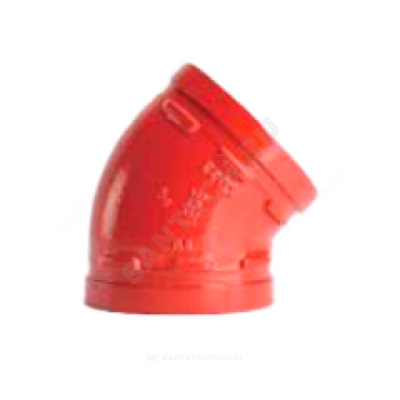 Отвод (колено) под муфту 45гр грувлок XGQT011 Ду65 (Дн76) LEDE