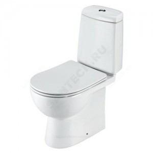 Унитаз-компакт Остин белый нижний подвод горизонт/выпуск 2/реж дюропласт Soft close тонкое сиденье Santek 1.WH30.2.419