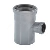 Тройник PP-H переходной серый Дн 110х50х87гр б/нап в/к VALFEX 24110050 Тройник PP-H переходной серый Дн 110х50х87гр б/нап в/к VALFEX 24110050
