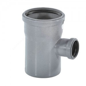 Тройник PP-H переходной серый Дн 110х50х45гр б/нап в/к VALFEX 22110050 Тройник PP-H переходной серый Дн 110х50х45гр б/нап в/к VALFEX 22110050