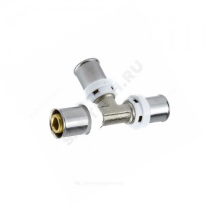 Тройник МП латунь никель пресс Дн 20 ГОСТ 32415-2013 8009 Aquasfera 8009-02