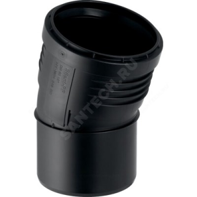 Отвод PP-MD бесшумный Silent-PP Дн 50х15гр б/нап в/к Geberit 390.220.14.1