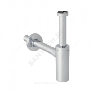 Сифон для умывальника бутылочный пластик 1 1/4"x32 с прямой трубкой хром без выпуска Geberit 151.036.21.1