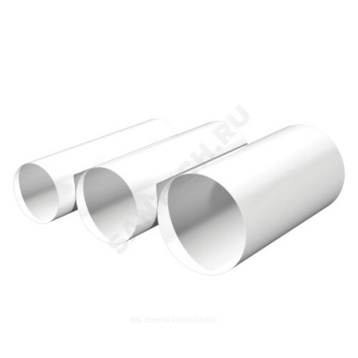 Воздуховод круглый D125 L=1000мм ПВХ Эра 12,5ВП1