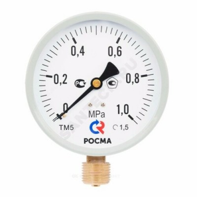 Манометр ТМ-510Р.00 (М2) радиальный Дк100мм 0-0,4 МПа G1/2" Росма 00000007184