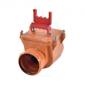 Клапан PP-H обратный канализационный коричневый для НПВХ и PP-H Дн 110 б/нап в/к Клапан PP-H обратный канализационный коричневый для НПВХ и PP-H Дн 110 б/нап в/к