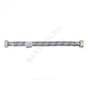 Подводка гибкая для воды нержавеющая оплетка ГИГАНТ 3/4" г-г L=0,4 м AQUALINE 4947