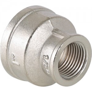 Муфта латунь никель переходная Ду 32х25 (1 1/4"х1") ВР/ВР VALFEX VF.240.N.114.100