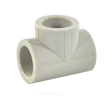 Тройник PP-R серый внутренняя пайка Дн 50 VALFEX 10111050Г