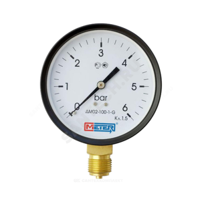 Манометр ДМ02-100 радиальный Дк100мм 0-25 бар G1/2" Метер