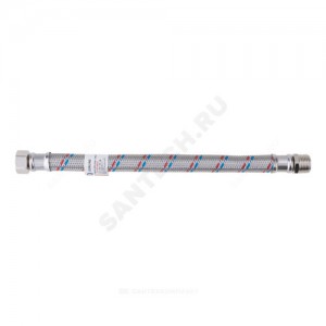 Подводка гибкая для воды нержавеющая оплетка ГИГАНТ 1/2" г-ш L=1,2 м AQUALINE 4944