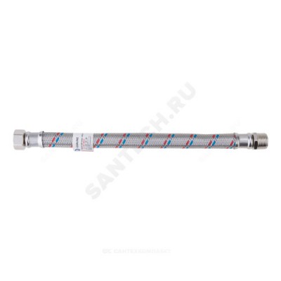Подводка гибкая для воды нержавеющая оплетка ГИГАНТ 1/2" г-ш L=1,5 м AQUALINE 4945