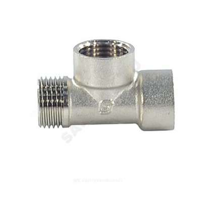 Тройник латунь никель Ду 25 (1") ВР/ВР/НР Китай