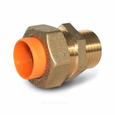 Муфта латунь Ду 25х1" обжим/НР для газоснабжения STAHLMANN SSMG250001BGZ