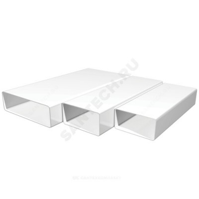 Воздуховод прямоугольный 60х120 L=2000мм ПВХ Эра 612ВП2