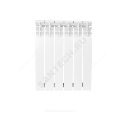 Радиатор алюминиевый AL 500/96 12 секций Qну=1536 Вт RAL 9016 (белый) Benarmo